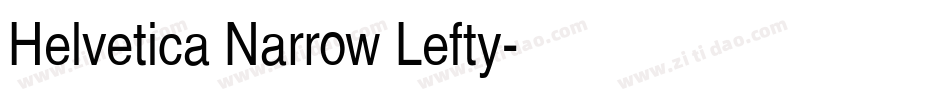 Helvetica Narrow Lefty字体转换